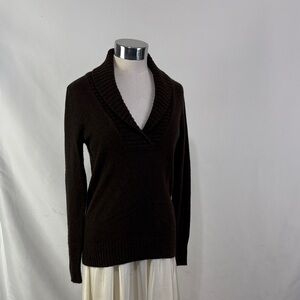 J Crew Brown Collar Sweater